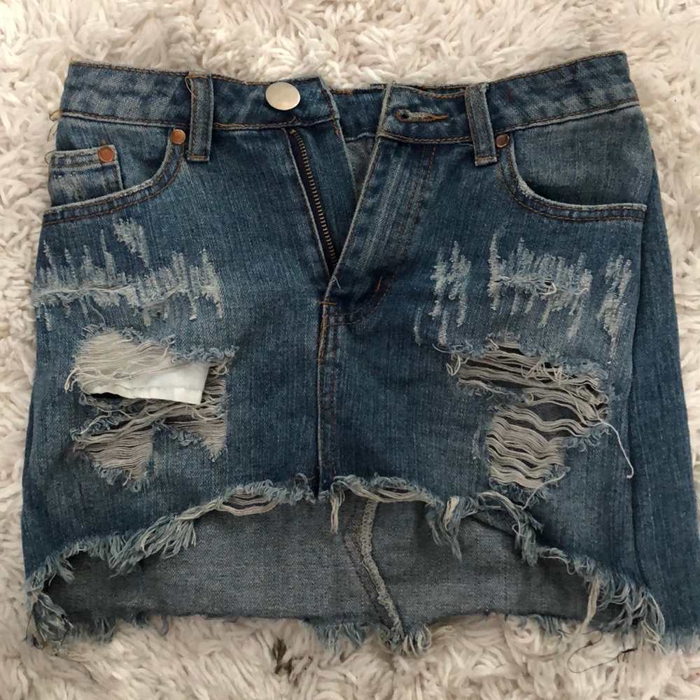 jean skirt